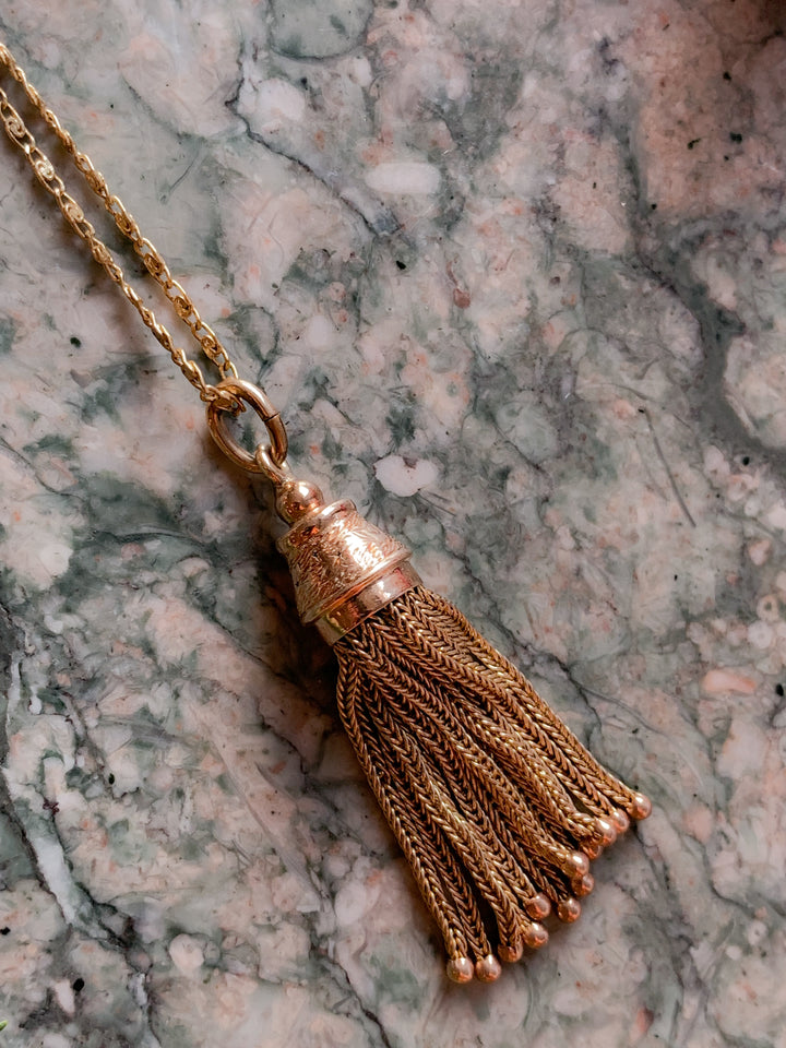 Victorian 14k Tassel Pendant Circa 1870