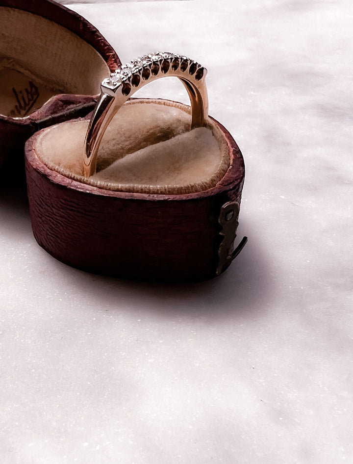 14k White and Yellow Gold Diamond Band