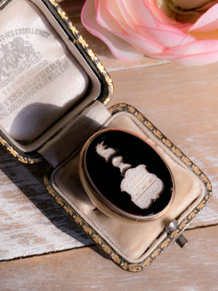 Massive 14k Intaglio Signet Ring *
