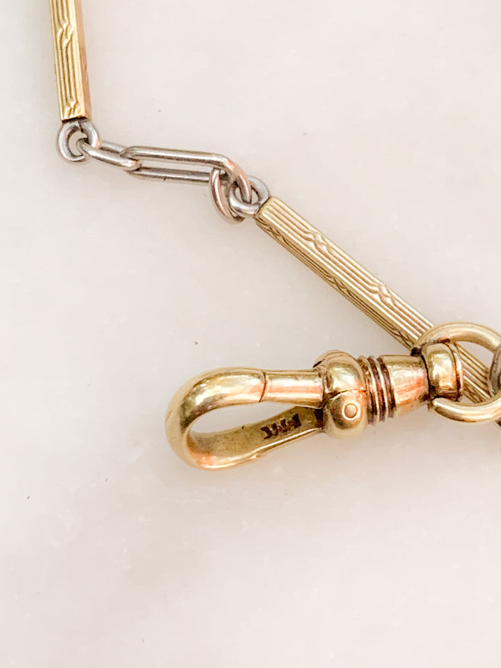 Platinum and 14ct Edwardian Bar Chain Circa 1915