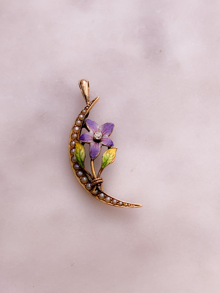 Glorious Victorian Crescent Pendant