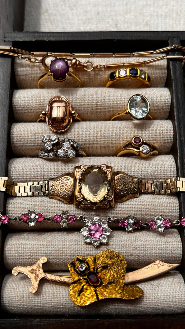 Sumptuous Plum Purple Star Sapphire Ring in 10k