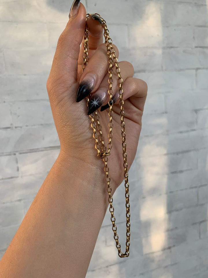 10k Vintage Oval Rollo Chain