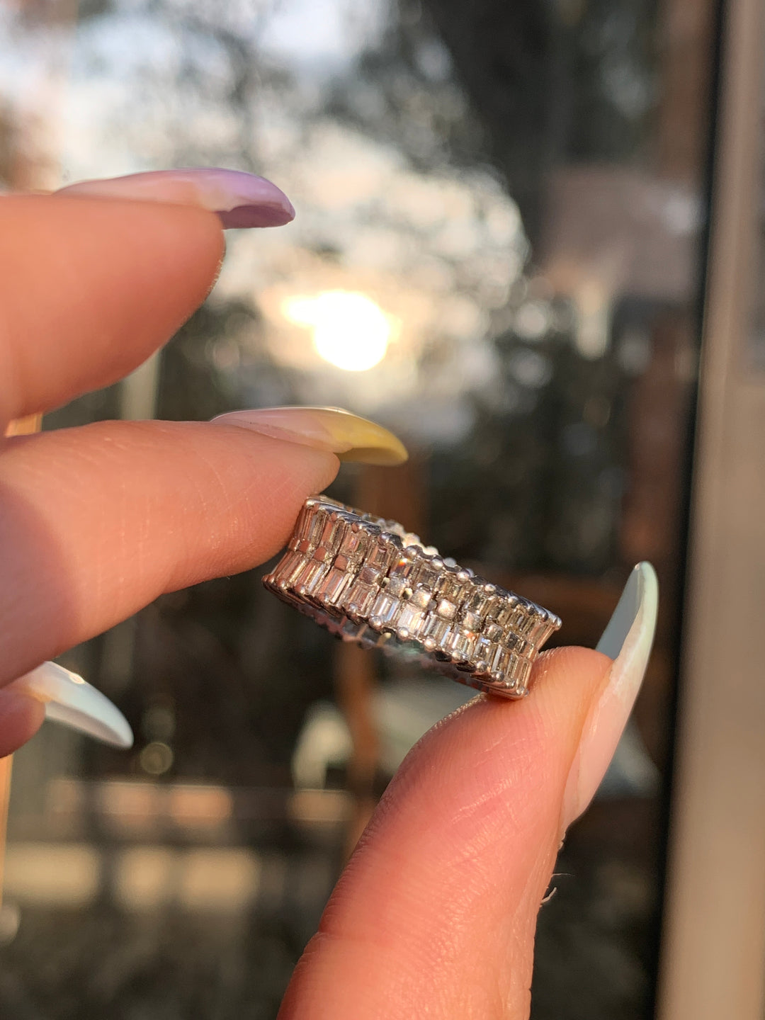 Spectacular Retro Diamond Tapered Baguette Band 3.20ctw