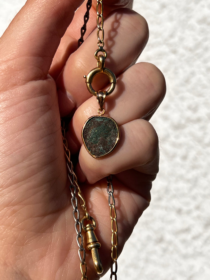 Stunning Authentic Roman Coin Pendant Set in 14ct