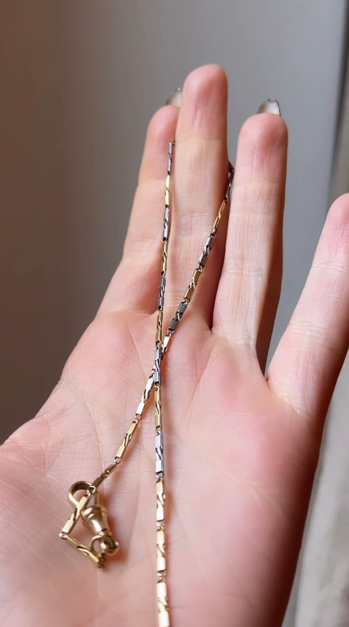 Superb Early 20th C English Watch Chain 18ct + Platinum