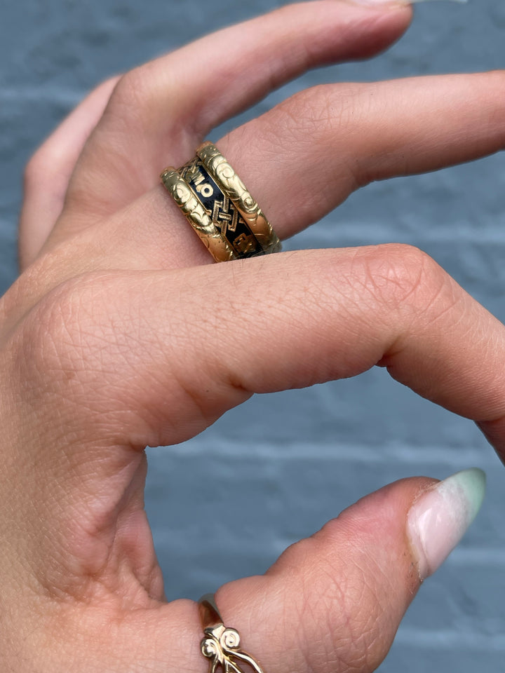 18k Memorial Band Honoring Richard Smith 1869