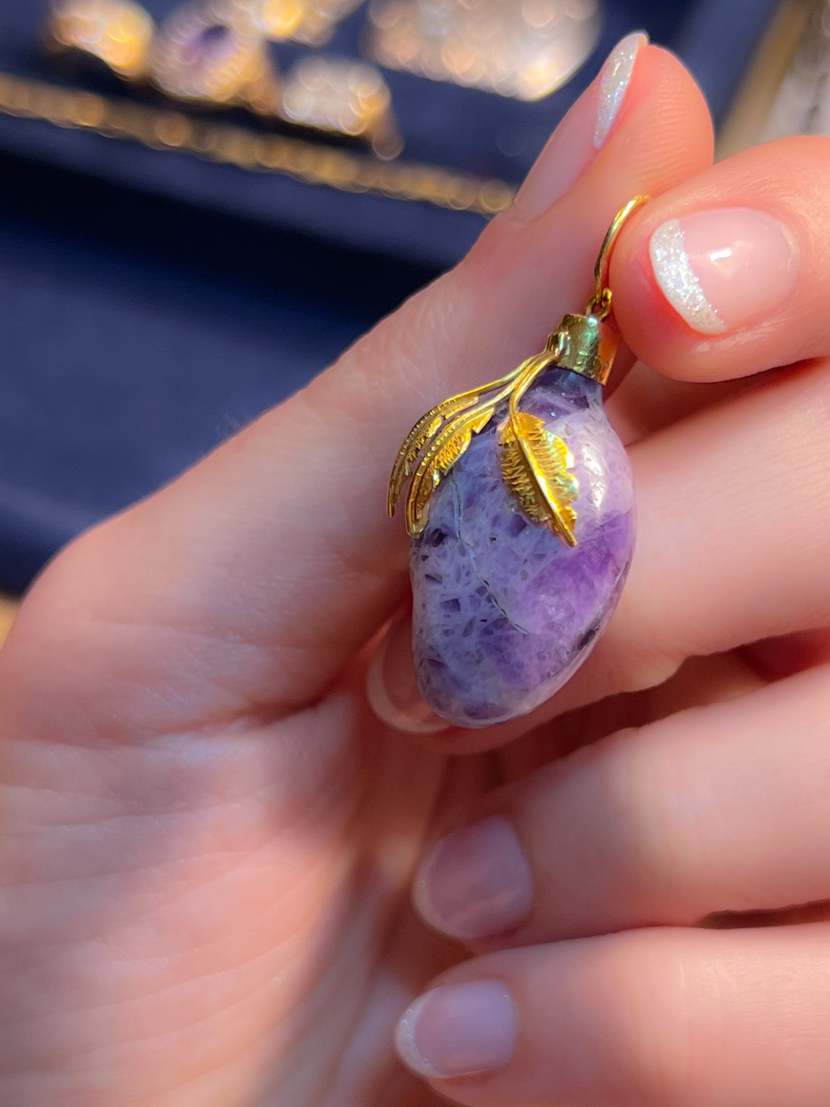 Rare French 18ct Amethyst Heart Fruit