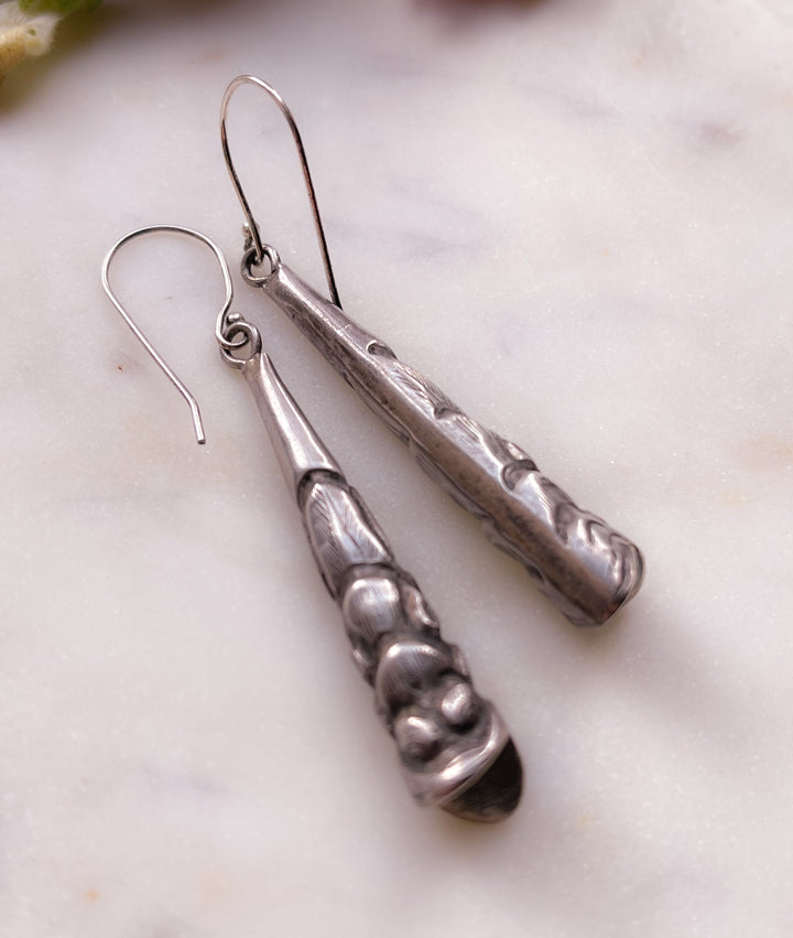 Sweet Art Deco Koi Earrings in Sterling Silver *w/ buttercream ribbon*