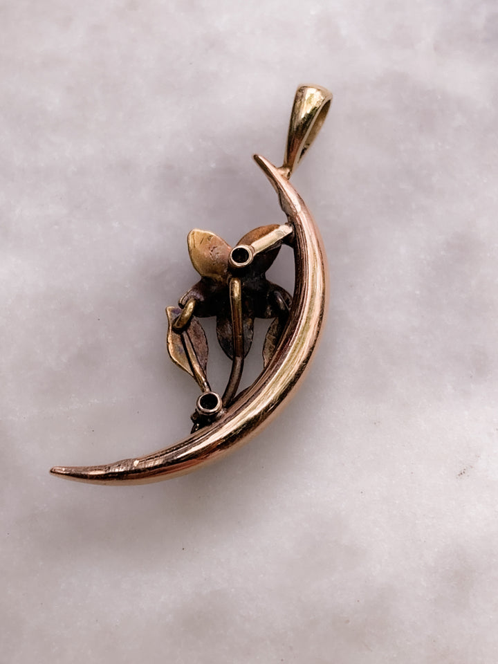 Glorious Victorian Crescent Pendant