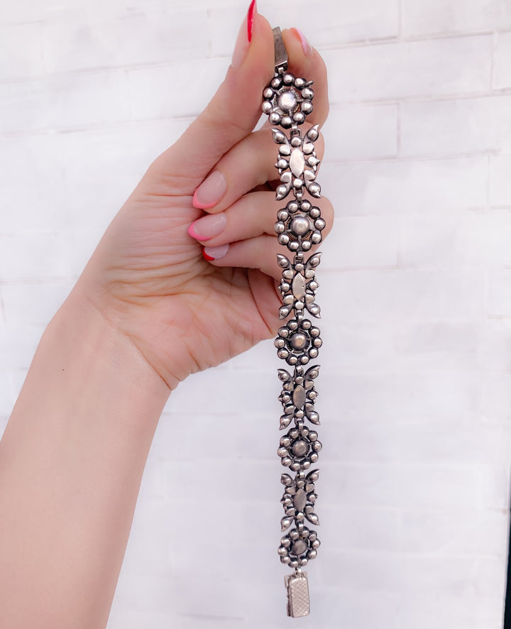Incredible Early 19th C French Diamond Paste Station Bracelet