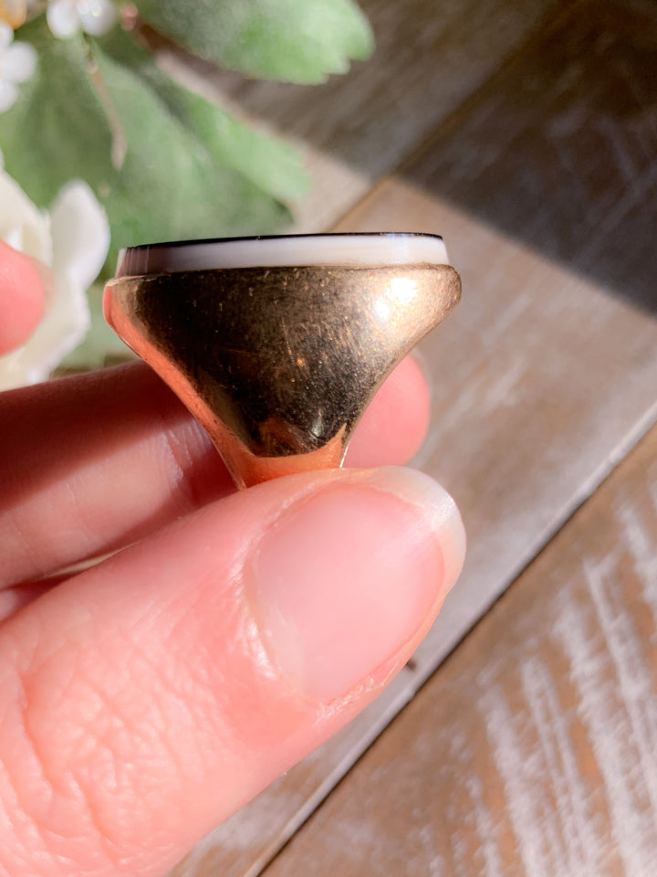 Massive 14k Intaglio Signet Ring *
