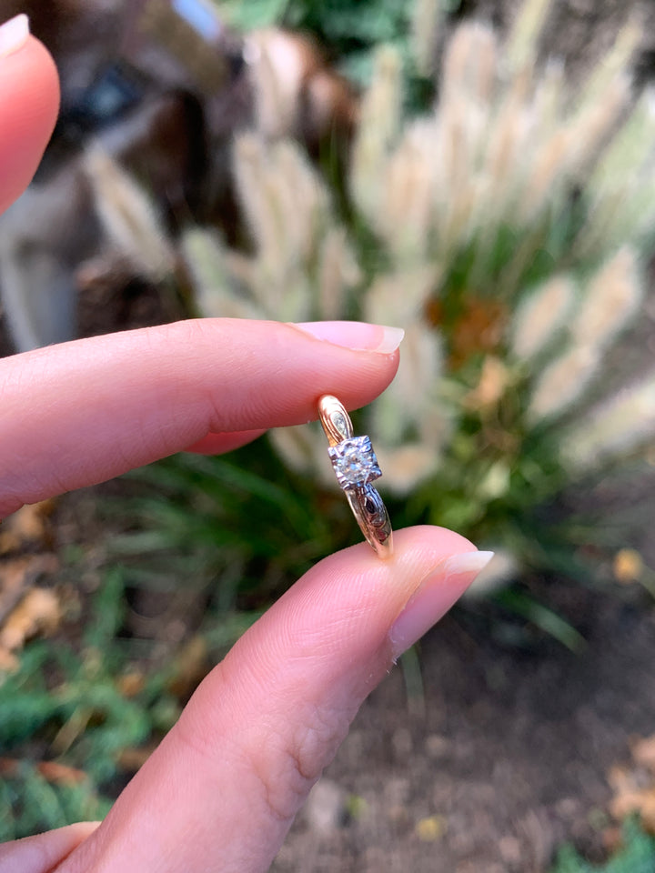 Art Deco Solitaire Ring in 14k Circa 1940