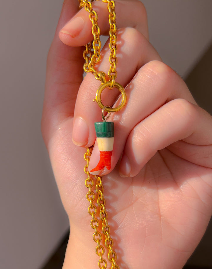 Rare Tri-Color Boot Charm in 9k