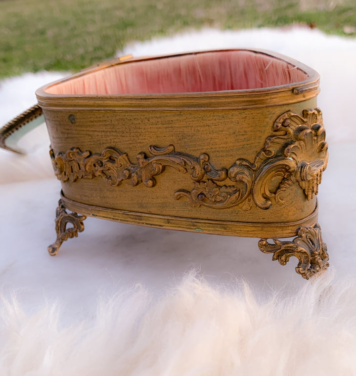 French Napoleon III Period Glass Top Grass Box