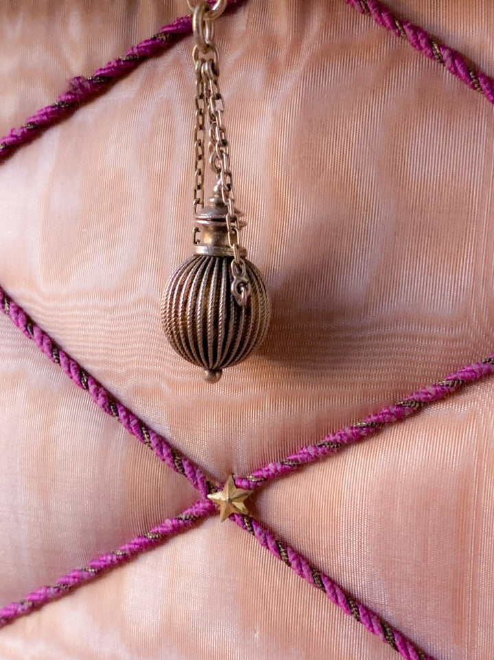 Late Georgian Perfume Bottle in 15k on Gold-Filled Chain